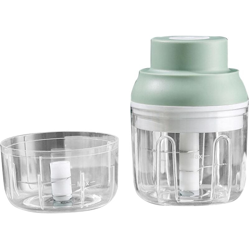 Aougo - Elektrischer Knoblauchwolf, tragbarer kabelloser Fleischwolf, Zerkleinerer, Babynahrungsmixer, elektrische Küchenmaschine für Fleisch,