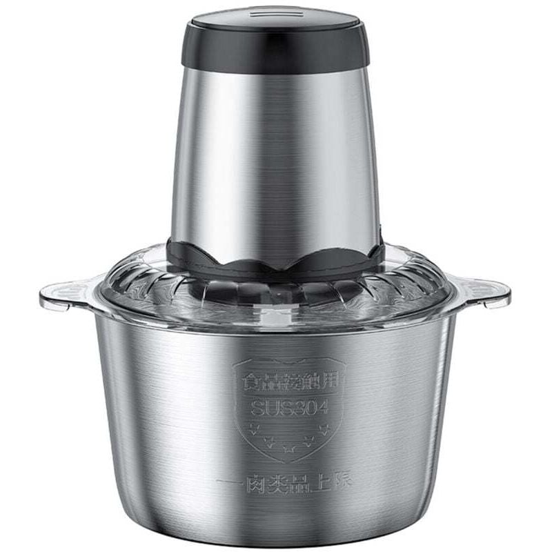 Elektrischer Lebensmittelzerkleinerer mit 3-Liter-Schüssel aus Edelstahl, 300-W-Fleischwolf, zerkleinern Sie schnell und einfach Fleisch, Zwiebeln,