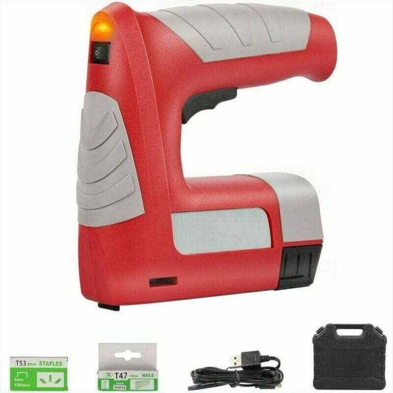 Elektrischer Tacker, Tacker, Lithium-Akku, Aufladen über USB, kabelloser elektrischer Nagler, 3 Nagelarten, 30 Nägel/Min, 1000/500 Nägel,