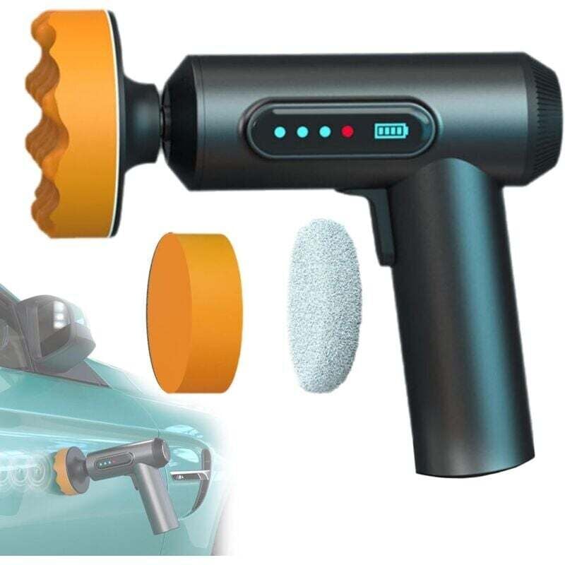 Elektrisches Poliermaschinen-Set für Autos, 2000-mAh-Akku-Poliermaschine, 50.000 U/min, tragbares Werkzeug zum Polieren von Autoscheiben,