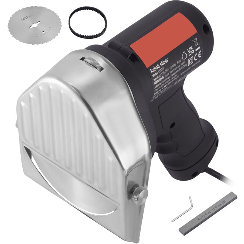 Elektrisches Shawarma-Messer von Mophorn 80 w, professionelles türkisches Kebab-Messer, handelsüblicher Kreiselschneider aus Edelstahl, Φ4'/100 mm