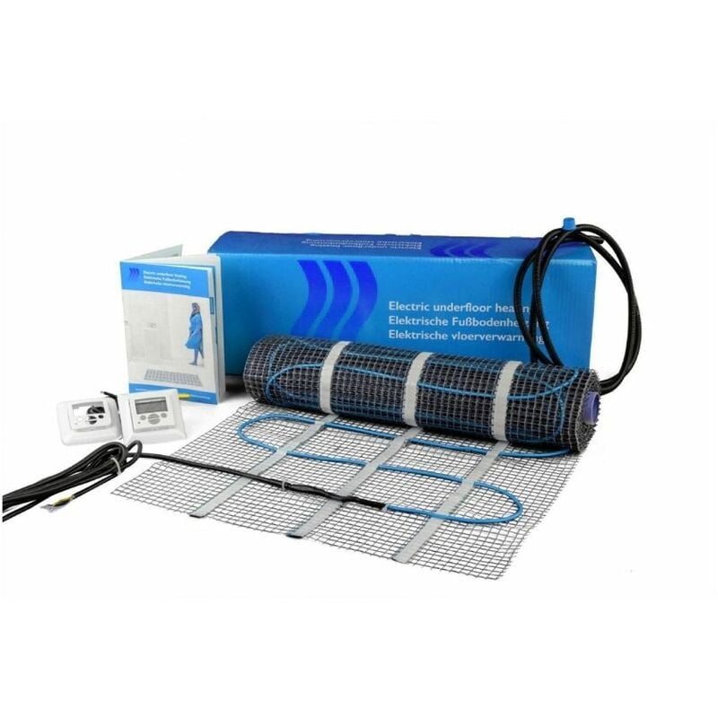 Ratiodämm - Elektro-Flächenheizung Fußbodenheizung unter Fliesen Elektro-Heizmatte 150 w 2,5 m²