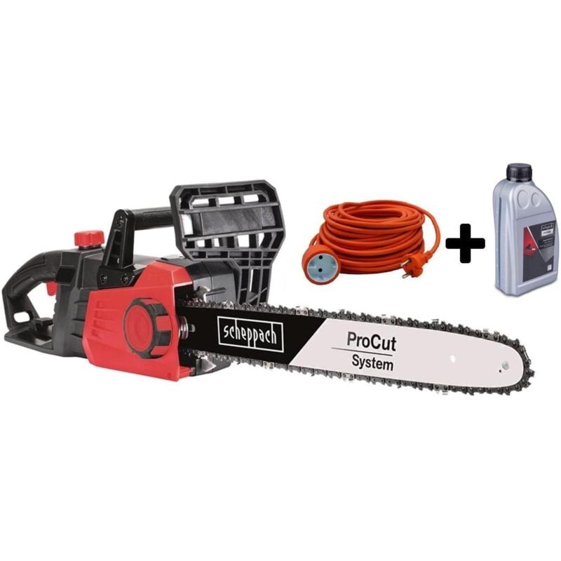 Scheppach - elektro-kettensage 46CM CSE2700 + elektro kabel 20MT + ol chaine 1 lt