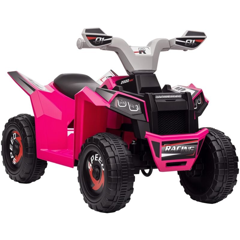Homcom - Kinder Quad Elektro 6V Kinderquad mit Vorwärts-, Rückwärtsfunktion, Elektro-Quad für Kinder 1,5-3 Jahre Rosa