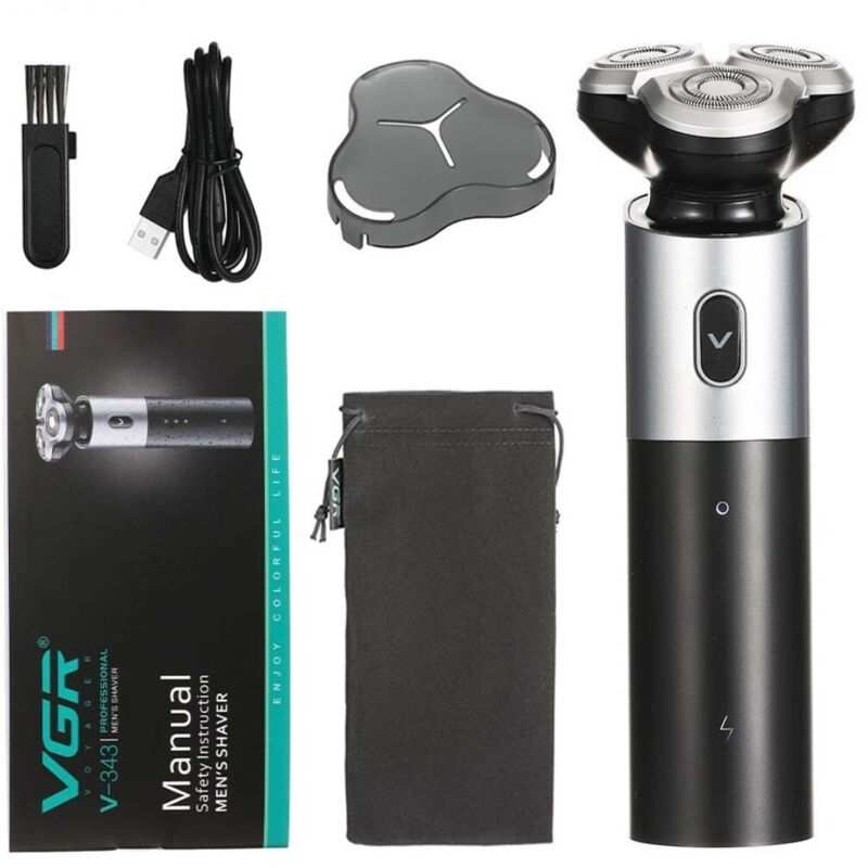 Maxtech - Trade Shop - elektrischer rasoio 3 rotanti barba cordless usb refinition -