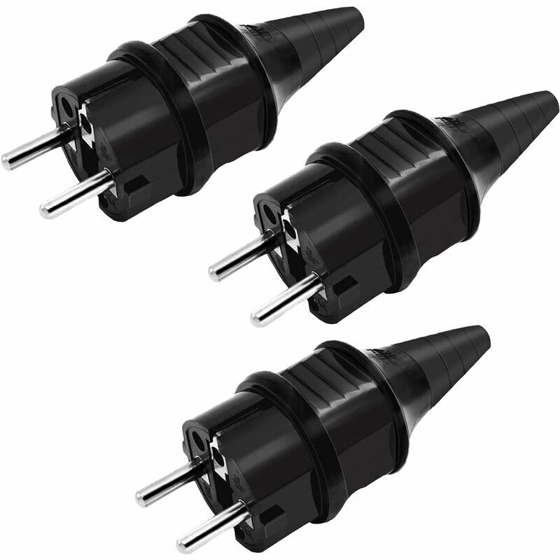 SNQ - Elektro-Stecker, Elektro-Stecker, Stecker, 250V (16A) Steckdose, spritzwassergeschützt und langlebig. Für 6-16 mm Kabel verwendbar.
