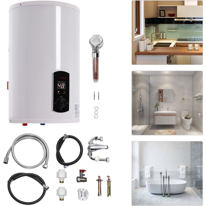 Elektro Warmwasserspeicher Boiler Handy Shower Tap Led Bildschirm Elektrospeicher Wasser Elektroboiler Wasserboiler Bad Kit WandhäNgend InnenbehäLter