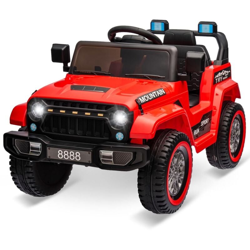 Lunsy - Elektroauto für Kinder, ferngesteuertes Auto 12 v, 4,5 Ah, für Kinder von 3–8 Jahren, Longwei-Batterien (rosa), Lichter und Geräusche sowie
