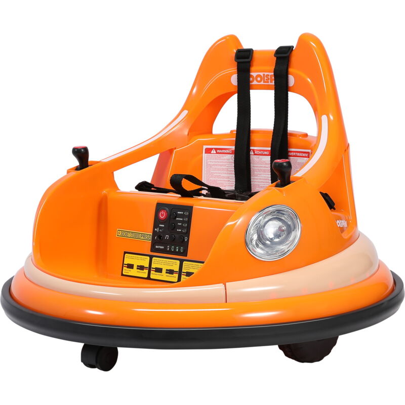 Elektroauto für Kinder - HOMEMiYN - Orange - Bumpercar - 12V Batterie - Geschwindigkeit 2-6 km/h