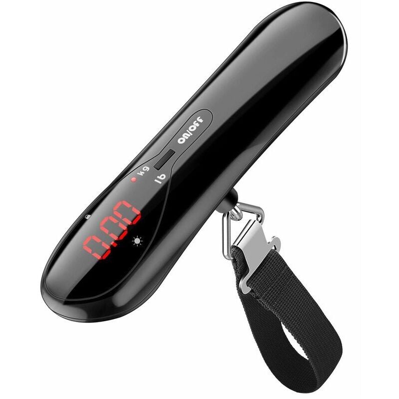 Vtizikl Balance électronique pour bagages Balance numérique portable Max 50 kg/110 lb Balance de pesée de valise avec fonction tare et affichage