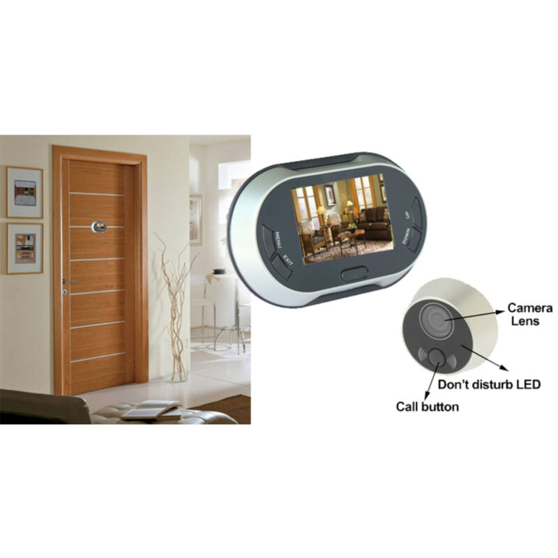 Trade Shop Traesio - Trade Shop - elektronische gucklochkamera mit digitalem display nimmt fotos auf farb-lcd 3,5 -