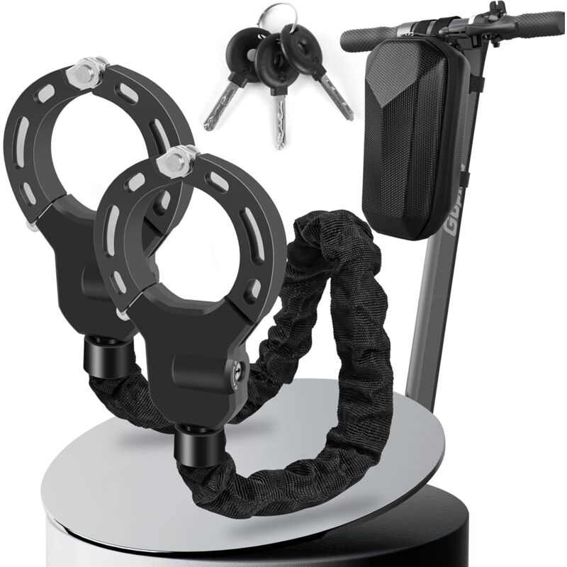 Elektroroller-Schloss, robustes Elektroroller-Schloss, 36,6-Zoll-Fahrradkettenschloss mit wasserdichter Aufbewahrungstasche, Kettenschloss für