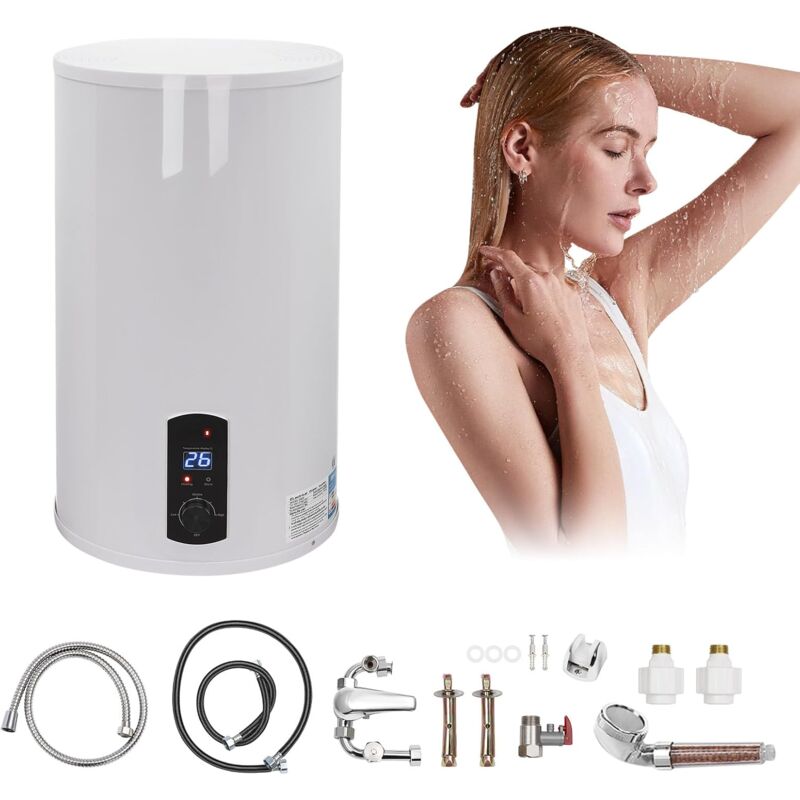 Gojoy - Elektrospeicher Warmwasserspeicher 120L Durchlauferhitzer Boiler Boiler LED-Bildschirm 220V 2KW Boiler Wasserboiler Warmwasserboiler (120L)