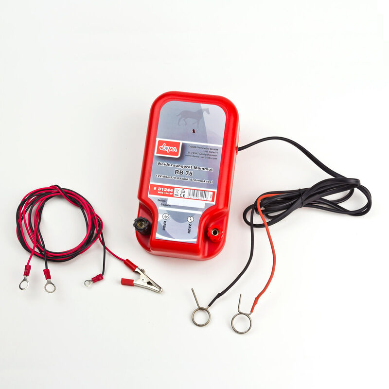 Dema - Weidezaungerät Mammut rb 75 12 Volt Elektrozaungerät Weidezaun Elektrozaun 12V