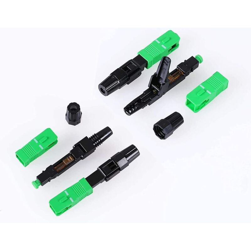 Elfcam - 5er-Pack Schnellverbinder sc/apc für Glasfaser – Simplex Singlemode (sm), Hochpräzise