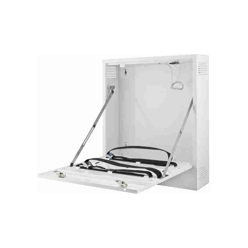 Metallbox für dvr/nvr. Zwei Schlösser mit Schlüssel. Manipulationsschutz gegen Öffnen und Abnehmen von der Wand