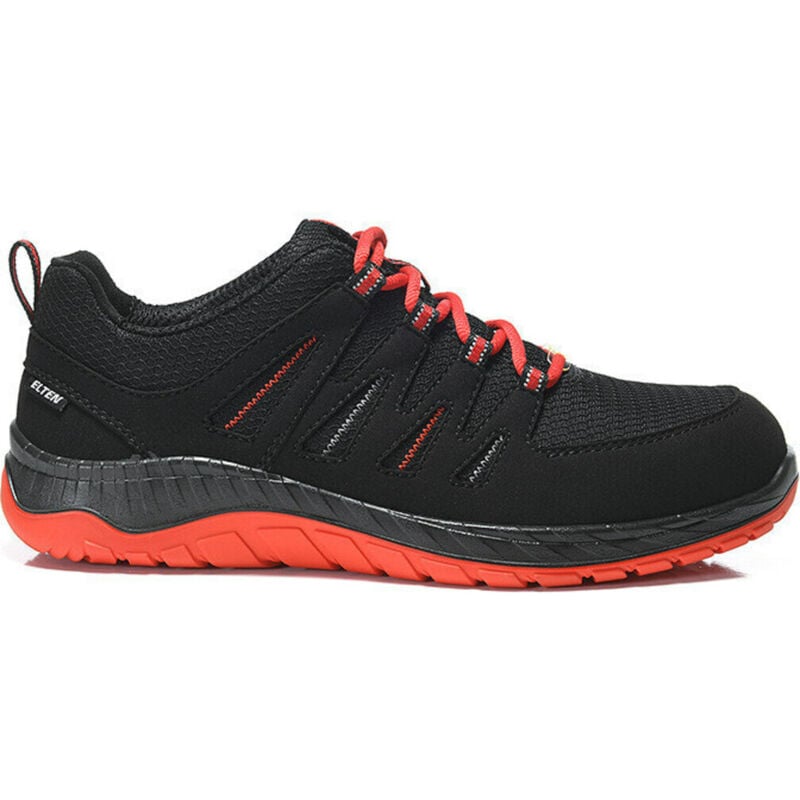 Elten Halbschuh MADDOX Low ESD, schwarz-rot, S3, 39