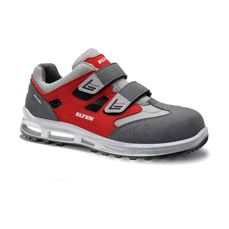 Elten Sicherheitssandale TRAVIS XXT grey-red Easy ESD S1, Gr. 38