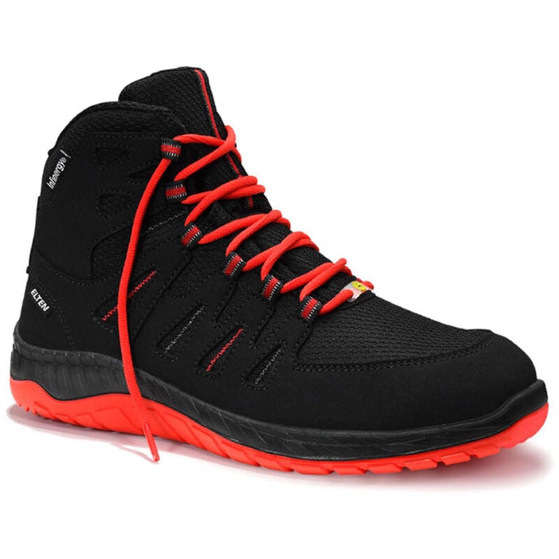 Elten Gmbh - elten Sicherheitsstiefel maddox black-red Mid esd S3 wellmaxx Arbeitsschuhe, Größe: 42