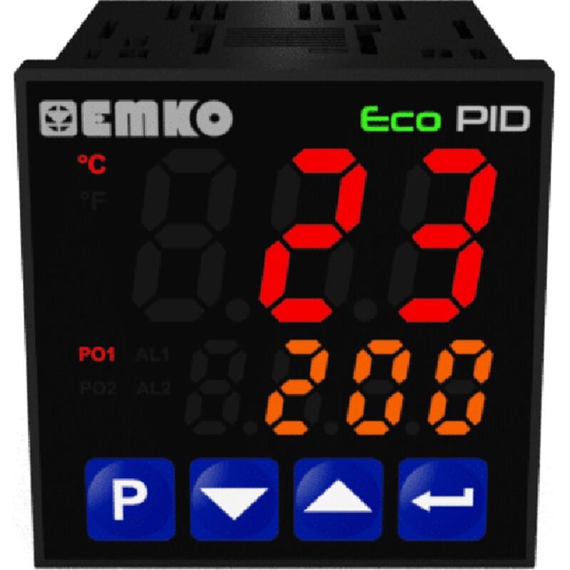 Emko ecoPID.4.5.2R.S.0 Temperaturregler Pt100, J, K, R, S, T, L -199 bis +999 °C Relais 5 A, SSR (L