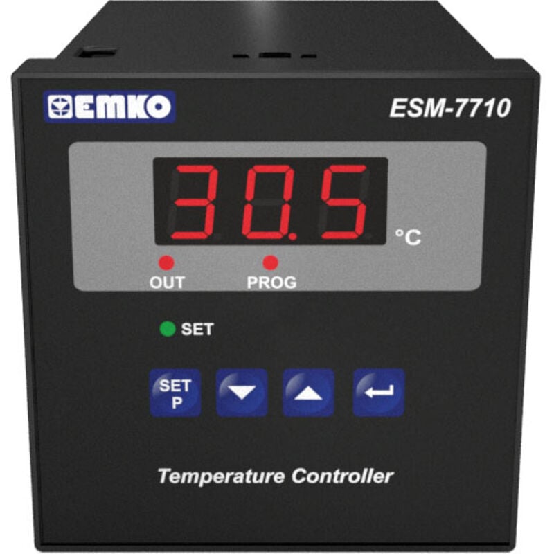 Emko ESM-7710.5.10.0.1/01.00/2.0.0.0 2-Punkt-Regler Temperaturregler K 0 bis 999 °C Relais 7 A (L x