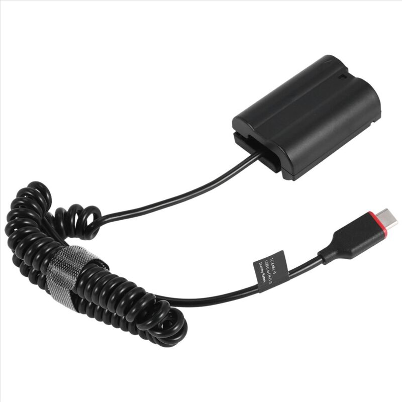 EN-EL15 Dummy-Akku-Netzteil für D7000, D7100, D7200, D750, D800E, D810A, Z5, Z6, Z7 II Kameraladeger