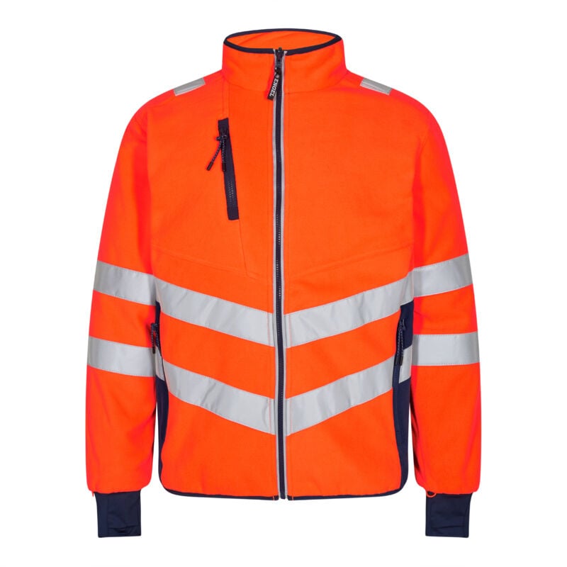 Warnschutz Fleecejacke Safety 1192-236-10165 Gr. l orange/marine - Engel