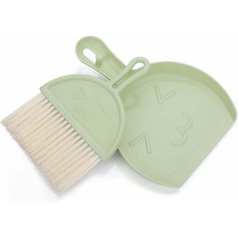 Ensemble mini pelle et balayette, petit balai et pelle à poussière, ensemble de brosse portable pour dessus de table, tools de nettoyage with poils