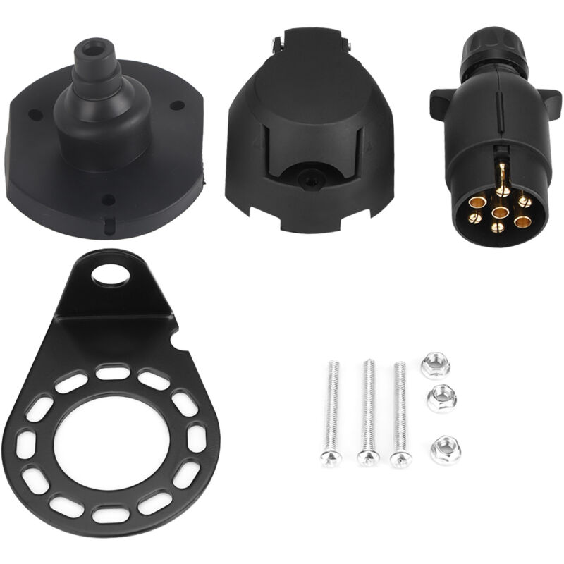 12N 7Pin Anhänger Stecker Buchse Stecker Adapter Halterung für Anhänger Caravan Anhängerkupplung - Eosnow