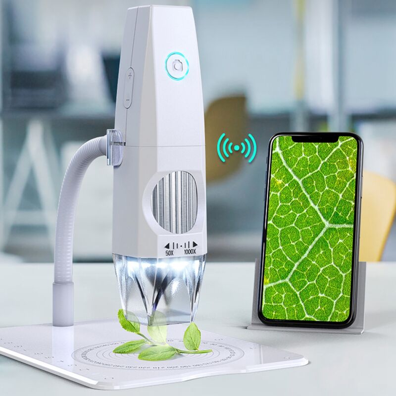 Eosnow - 2MP 1080p WiFi -Elektronenmikroskop usb -Mobilephone -Computer, die Foto -Video verbinden, die tragbar mit 8 led -Leuchten biegsamer Ständer
