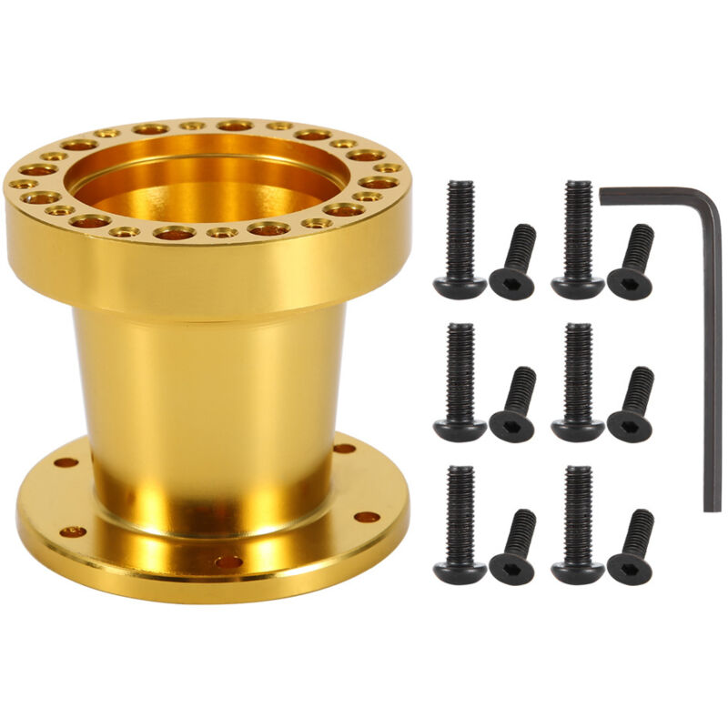 Eosnow 3inch Universal Auto Lenkrad -Hub Aluminium -Abstandshalter -Adapter -Kit (Gold)