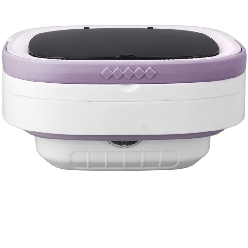 Eosnow 7,5 l tragbare Mini-Eimerwaschmaschine, faltbare Waschmaschine mit sanftem Schleudern und Abflussrohr, 100–240 V, violetter EU-Stecker