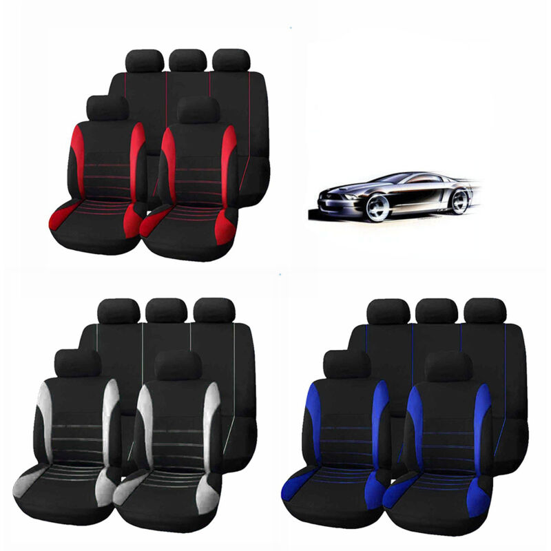 9pcs Universal Autositz Cover Tuchkunst Auto Innenausstattung Schutzabdeckungen für vier Jahreszeiten - Eosnow