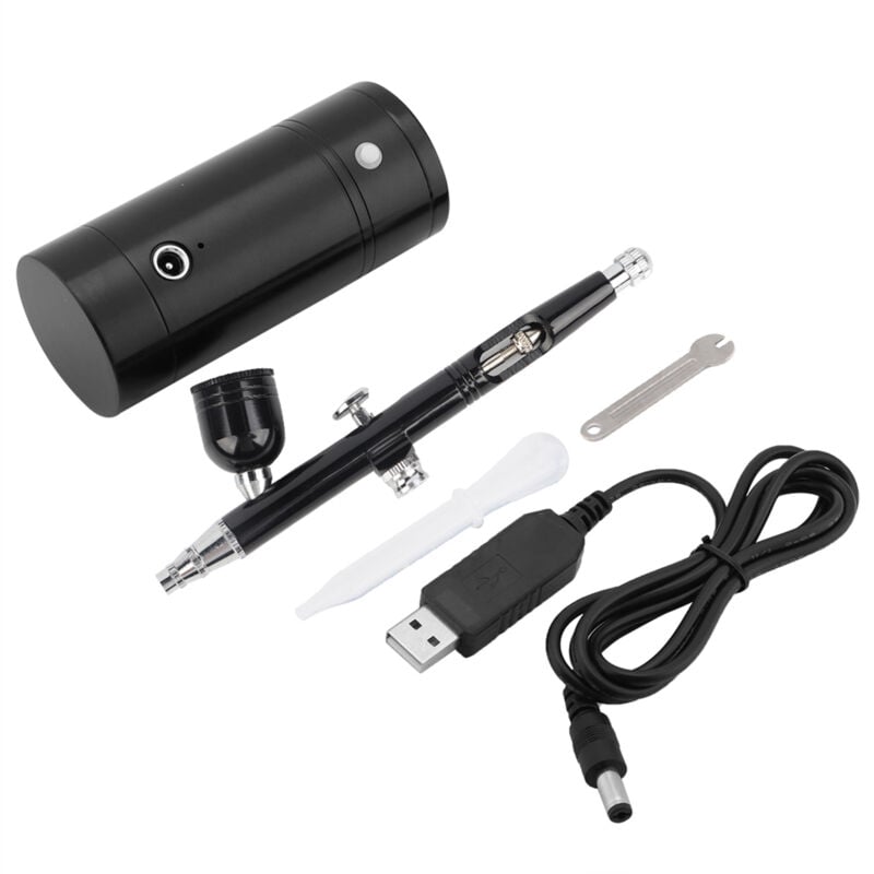 Aluminium -Airbrush -Set -Sprühpistole, 0,3 mm usb -Luftkompressor, Zeichnung für Modell, die Kuchendekoration Tattoo machen - Eosnow