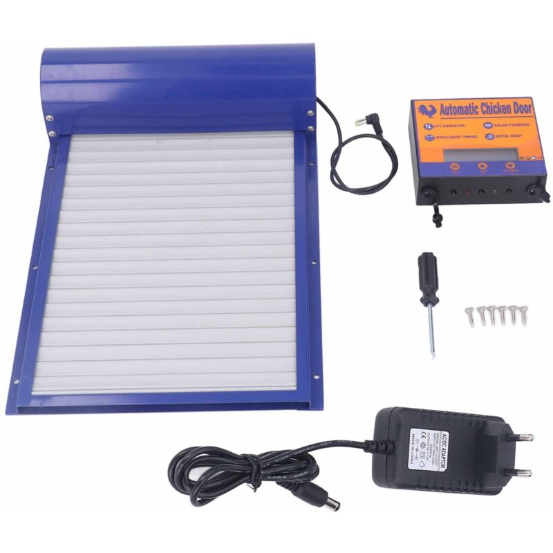 Batteriebetriebener automatischer Hühnerstall-Türautomatischer Hühnerstall-Türöffner mit Timer, 100–240 v, EU-Stecker - Eosnow