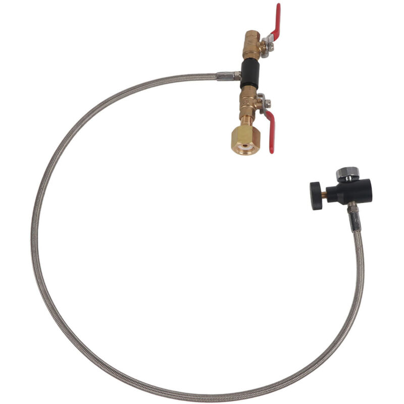 Eosnow - cga -320 CO2 -Zylinder -Nachfülladapter mit Schlauch zum Füllen von Soda -Tank 36 'Anzeige