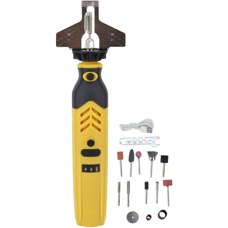 Eosnow DC3.6V 2000mAh Kettensägenschärfen Kit Kette Kettensächen -Werkzeug -Werkzeug -Set USB Spitzer Schleifmaschine