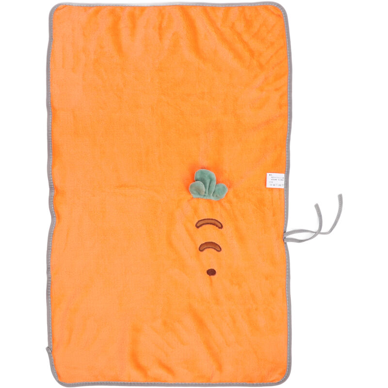 Eosnow Haustierdecke für alle Jahreszeiten, Cartoon, weich, warm, flauschig, saugfähig, Hunde, Katzen, für Welpen, Kleintiere, Orange, Karotte, 80 x