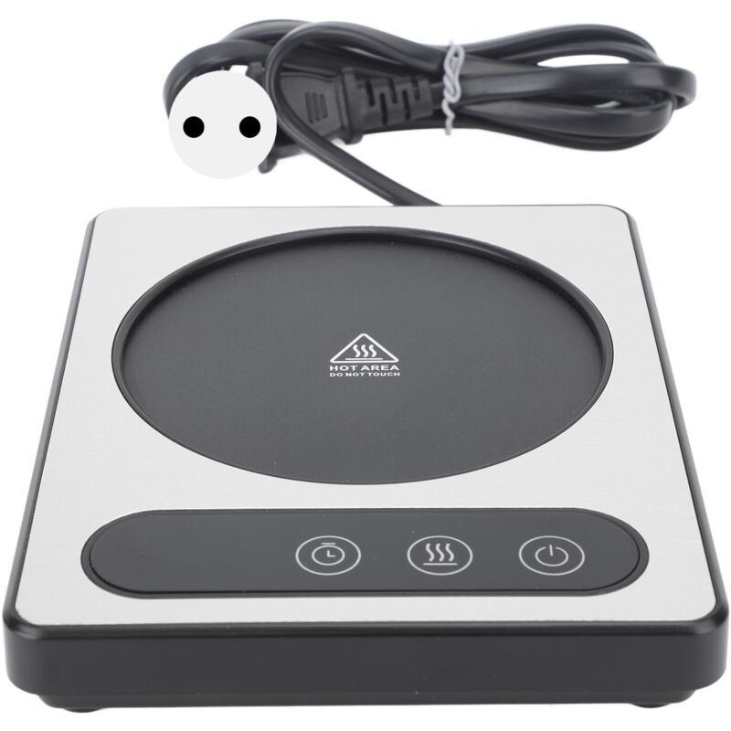 Eosnow Kaffeetassenheizung, 36 W, Touch-Steuerung, 12 Stunden Timing, intelligenter Becher für Getränke, Milch, Tee, heiße Schokolade, Silber,