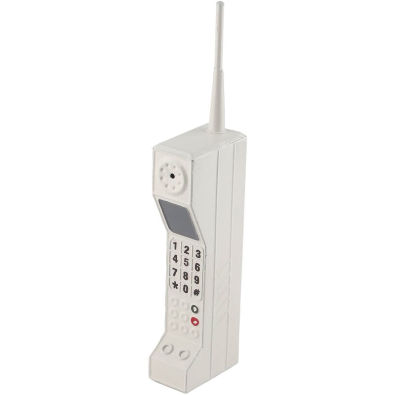Retro-Handy-Modell, altmodisches Handy-Modell, Ornament, Vintage-Simulation, Foto-Requisiten für Zuhause, Bühne, Weiß - Eosnow
