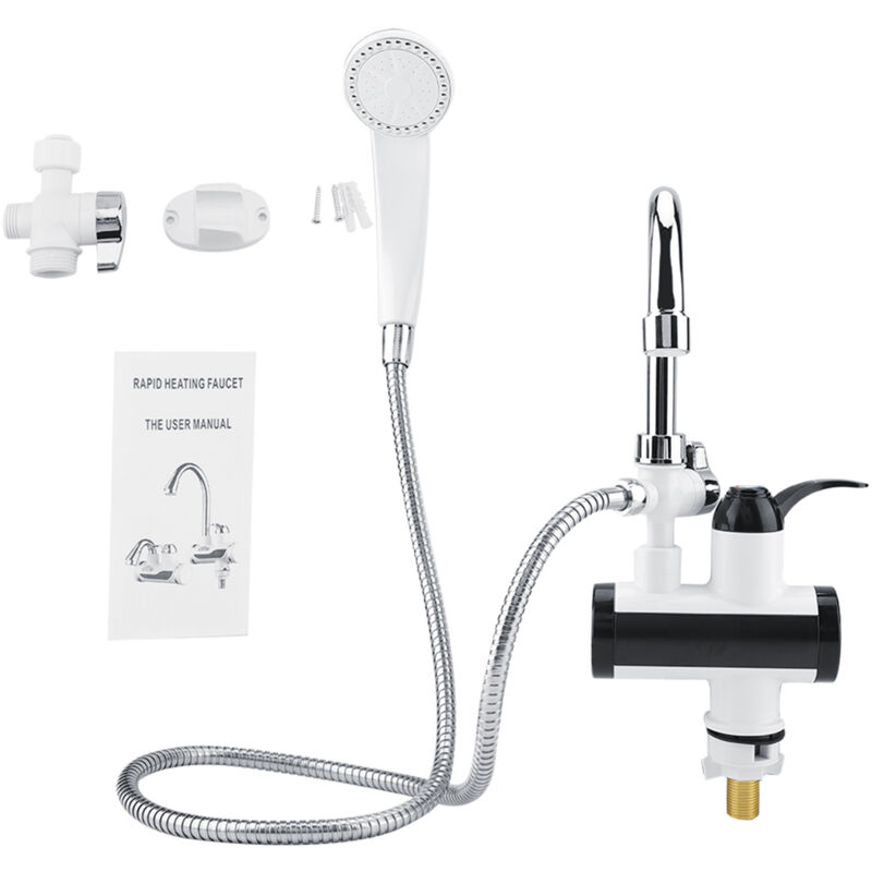 Sofortiger Heiß- und Kaltwasserspender, Heizung, Heizung, Wasserhahn, Temperaturanzeige, Duschkopf - Eosnow