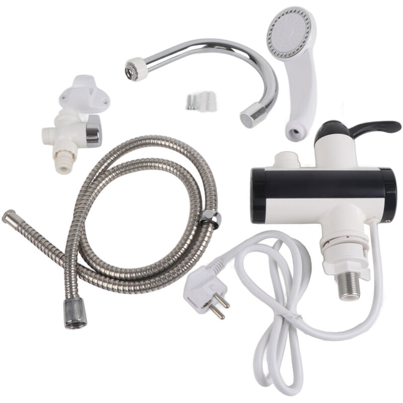 Eosnow Sofortiger Hei- und Kaltwasserspender, Heizung, Heizung, Wasserhahn, Temperaturanzeige + Duschkopf, eu