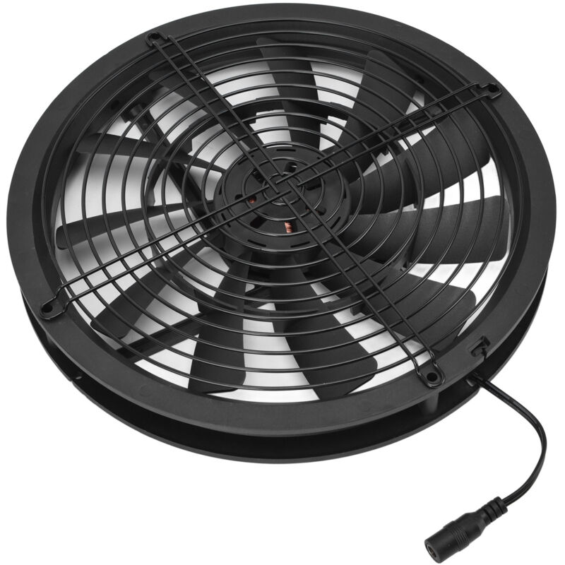 Eosnow - Solarpanel-Lüfter-Set, 25,4 cm, 100 w, wasserdichtes Solarpanel, rundes Lüftungsgehäuse, Abluftventilator für Hühnerstall, Gewächshaus,