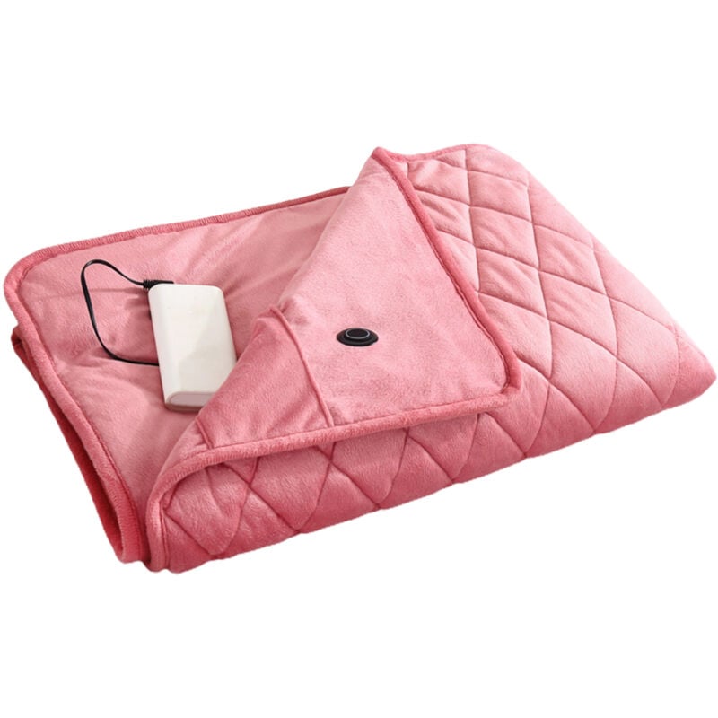 Tragbare USB-Heizdecke mit Reißverschluss, Heizdecke, mit Timing-Funktion, 3-Stufen-Einstellung, grünes Licht 45 Grad, blaues Licht 50 Grad, rotes