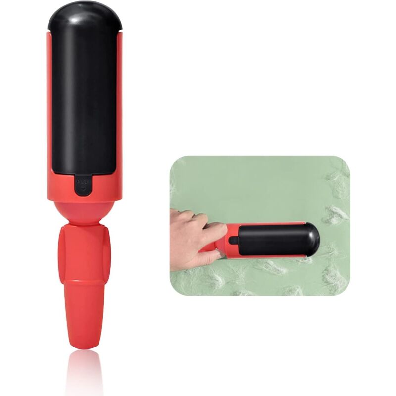 Epilierer für Haustiere, Epilierer für Hunde und Katzen, wiederverwendbar, Epilierer für Haustiere mit rutschfestem Griff für Kleidung (rot)