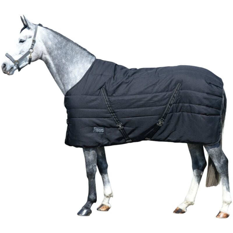 EQuest Stalldecke Ottawa für Pferde, schwarz - 400 g - 145 cm