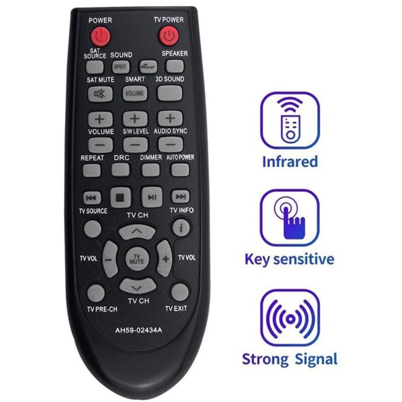 Ersatz-Fernbedienung AH59-02434A für Soundbar HW-E450 HW-E550 HW-E551 HW-F450 HW-E450ZA HW-E450/ZC HW-E550ZA
