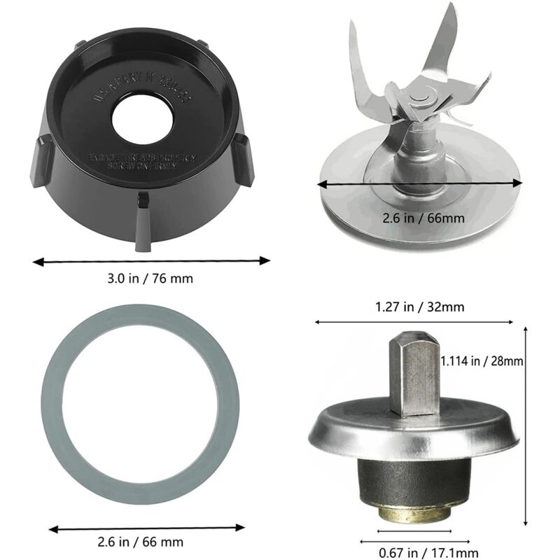 Ersatz Teile Mixer Klinge Kompatibel für , 6 Punkte Fusion Klinge Satz Mixer Ersatz Teile
