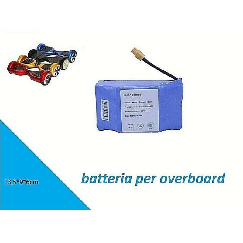 Trade Shop Traesio - Trade Shop - wiederaufladbarer akku-ersatz für smart balance hoverboard 36 volt 4000 mah -