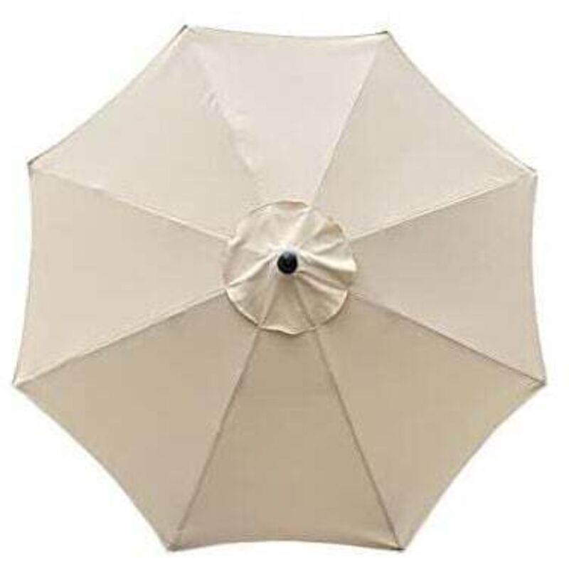 Ersatzbezug für Regenschirm, 8 Streben, 3m, wasserdicht, UV-beständig, Ersatzstoff, beige mumu